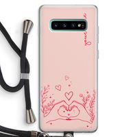 Love is in the air: Samsung Galaxy S10 Plus Transparant Hoesje met koord Love is in the air: Samsung Galaxy S10 Plus Transparant Hoesje met koord