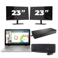 HP ZBook 15 G1 - Intel Core i7-4e Generatie - 15 inch - 16GB RAM - 256GB SSD - Windows 11 + 2x 23 inch Monitor