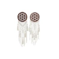 Ophangdecoratie DKD Home Decor 25 x 1 x 93 cm Bruin Wit (2 Stuks)