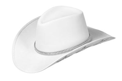 Cowboyhoed wit glitter sterren
