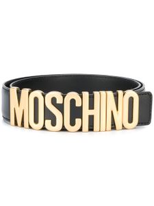 Moschino ceinture à plaque logo - Noir