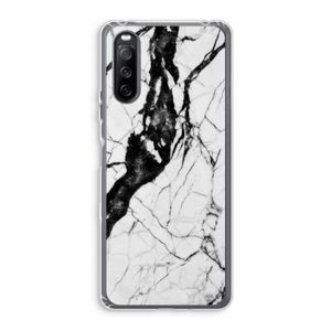 Witte marmer 2: Sony Xperia 10 III Transparant Hoesje