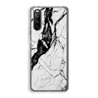 Witte marmer 2: Sony Xperia 10 III Transparant Hoesje