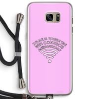 Home Is Where The Wifi Is: Samsung Galaxy S7 Edge Transparant Hoesje met koord