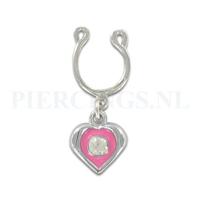 Tepelclip hart roze