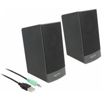 Delock 27001 Stereo 2.0 PC-luidspreker met 3,5 mm stereo-jack male en USB-voeding