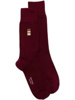 Paul Smith chaussettes en coton à détails rayés - Rouge - thumbnail