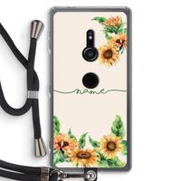 Zonnebloemen: Sony Xperia XZ2 Transparant Hoesje met koord