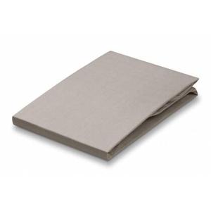 Percale Hoeslaken Stone | 140 cm x 220 cm | Grijs | Beige | Katoen