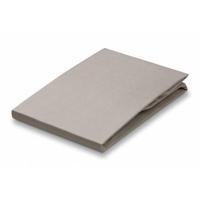 Percale Hoeslaken Stone | 140 cm x 220 cm | Grijs | Beige | Katoen