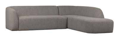 WOOOD Hoekbank 'Sloping' Rechts, kleur Grijs Melange