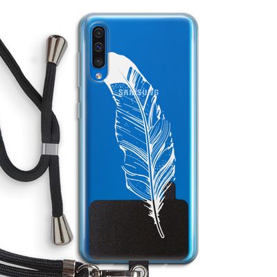 Pluim: Samsung Galaxy A50 Transparant Hoesje met koord