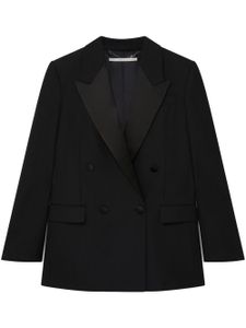 Stella McCartney Tuxedo satin-lapels wool blazer - Noir