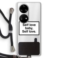 Self love: Huawei P50 Pro Transparant Hoesje met koord