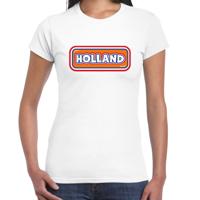 Verkleed T-shirt voor dames - Holland - wit - supporter - themafeest