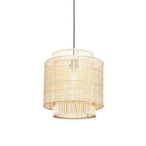 QAZQA Oosterse hanglamp rotan 34 cm - Maiken