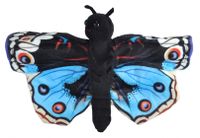 Wild Republic knuffel junoniavlinder junior 20 cm pluche zwart - thumbnail