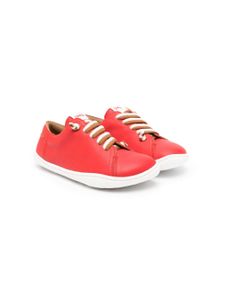 Camper Kids baskets en cuir à lacets - Rouge