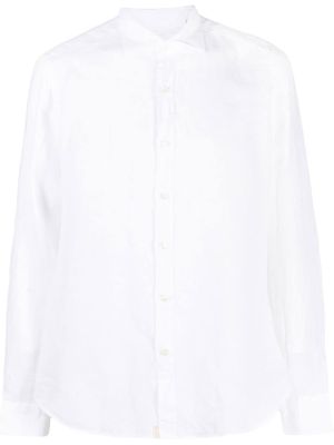 Tintoria Mattei chemise en lin à col italien - Blanc