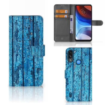 Motorola Moto E7i Power | E7 Power | Book Style Case | Wood Blue