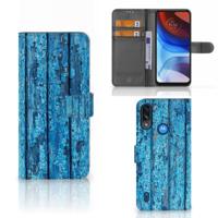 Motorola Moto E7i Power | E7 Power | Book Style Case | Wood Blue