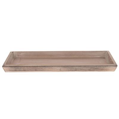 Plateau - rechthoekig - hout - grey wash - 39 x 15 cm - kaarsenplateau - dienblad - tafeldecoratie Plateau - rechthoekig - hout - grey wash - 39 x 15 cm - kaarsenplateau - dienblad - tafeldecoratie