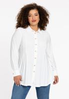 Yoek Blouse plooien | Beige | Maat 46/48