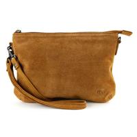 Bear Design Suède Schoudertas / Clutch Julie Cognac