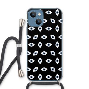 Eyes pattern: iPhone 13 Transparant Hoesje met koord