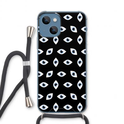 Eyes pattern: iPhone 13 Transparant Hoesje met koord
