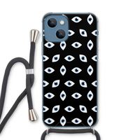Eyes pattern: iPhone 13 Transparant Hoesje met koord