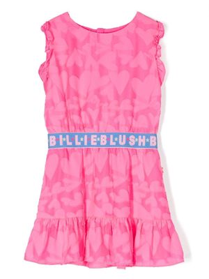 Billieblush robe imprimée à manches courtes - Rose
