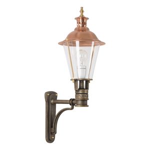 Nostalgische Buitenlamp Glennos E27 Brons en koper IP44