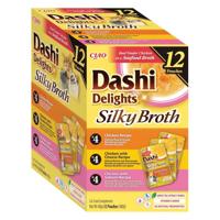 INABA Dashi Delights Silky Broth Chicken and salmon mix - nat kattenvoer - 12x40g