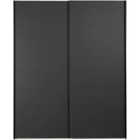Leen Bakker - Schuifdeurkast Bergamo - Antraciet - 221x178,5x66,6 Cm - Spaanplaat - Grijs - 178.5x221x66.6 Cm