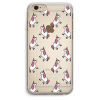 Eenhoorns overal: iPhone 6 Plus / 6S Plus Transparant Hoesje