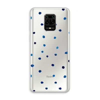 Blauwe stippen: Xiaomi Redmi Note 10 Lite Transparant Hoesje