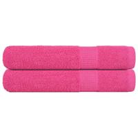 VidaXL Saunahanddoeken 2 st 80x200 cm 360 g/m² 100% katoen roze