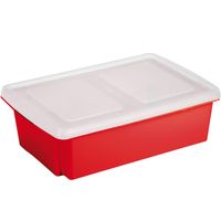 Sunware opslagbox kunststof 30 liter rood 59 x 39 x 17 cm met deksel - Opbergbox - thumbnail