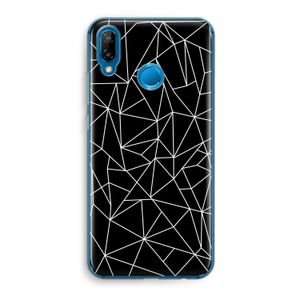 Geometrische lijnen wit: Huawei P20 Lite Transparant Hoesje