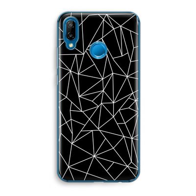 Geometrische lijnen wit: Huawei P20 Lite Transparant Hoesje