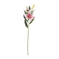 Kunstbloem lelie - roze - 91 cm