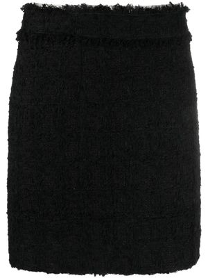 Dolce & Gabbana jupe texturée à taille haute - Noir
