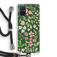 Botanical green sweet flower heaven: Samsung Galaxy A71 Transparant Hoesje met koord