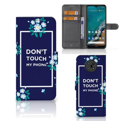 Nokia G50 Portemonnee Hoesje Flowers Blue DTMP Nokia G50 Portemonnee Hoesje Flowers Blue DTMP
