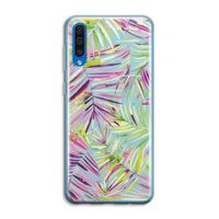 Tropical Palms Blue: Samsung Galaxy A50 Transparant Hoesje