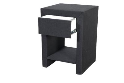 OP=OP Hocker met 1 lade Kunstleer Donkergrijs