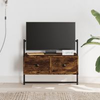 Tv-meubel wandgemonteerd 60,5x30x51 cm hout gerookt eikenkleur - thumbnail