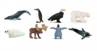 Safari mini figuren Good Luck Noordpool rubber 2 cm 8 delig - thumbnail
