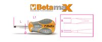 Beta Schroevendraaier voor sleufschroeven, korte uitvoering 1290N 6,5X30 - 012900106